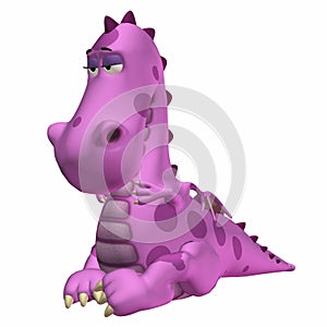 Pink Dragon Cartoon