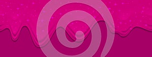 Pink dribble slime on purple background