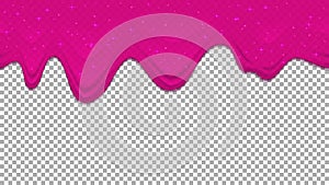 Pink dribble slime on transparent background