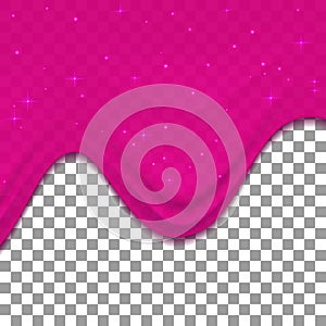 Pink dribble slime on transparent background