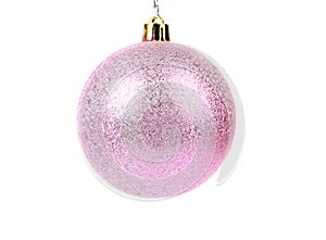 Pink dull christmas ball