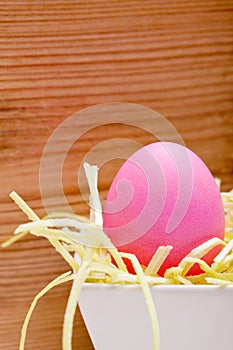 Pink dyed easter egg