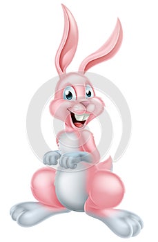 Pink Easter Bunny Rabbit photo