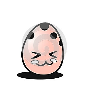 Pink easter egg vector illustration.
