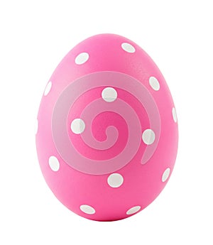 Pink easter egg polka dot pattern