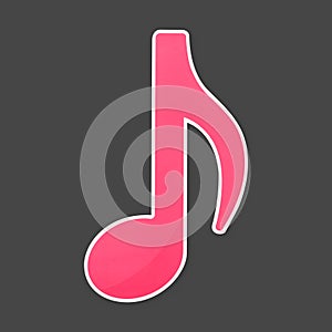 Pink eighth notes icon
