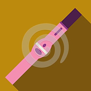 Pink electronic cigarette for smokers icon