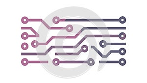 Pink Electronic Circuit Board Trace Pattern, vector design Generative AI