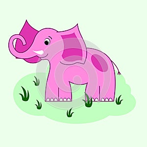 Pink elefant vector