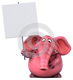 Pink elephant - 3D Illustration