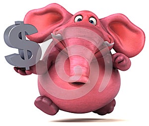 Pink elephant - 3D Illustration