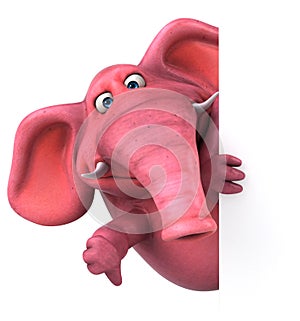 Pink elephant - 3D Illustration