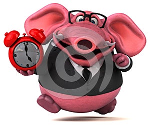 Pink elephant - 3D Illustration