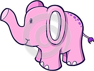 Pink Elephant Vector