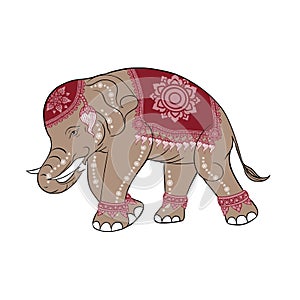 Pink elephant vector.EPS10