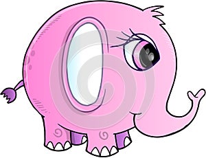 Pink Elephant Vector