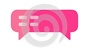 Pink Ellipsis Message Speech Bubble Vector, vector design Generative AI