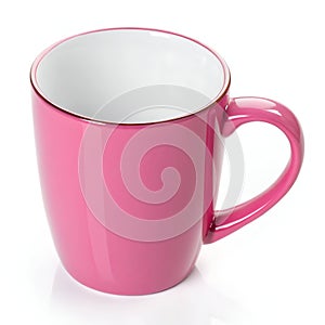 Pink Empty Coffee Mug