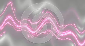 Pink energy lines abstract wave