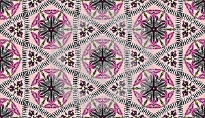 Pink Ethnic abstract seamless pattern, folk embroidery, and Mexican style.Design for carpet, wallpaper, clothing, wrapping, fabric