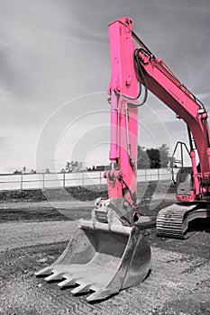 Pink Excavator Bucket