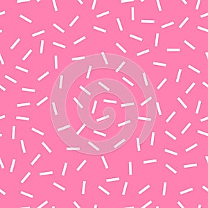 Pink fabric print pattern - seamless vector dashes