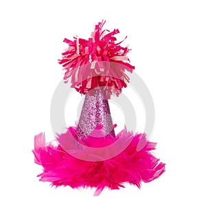 Pink Feather Birthday Party Hat