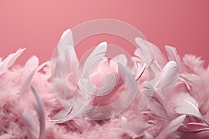 Pink feathers. Generate Ai