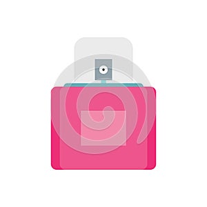 Pink female perfume flacon with sprayer icon