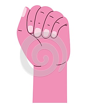pink fist design