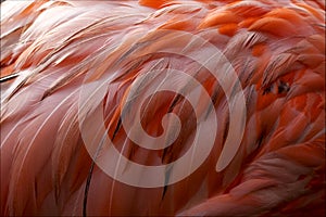 Pink flamengo plumage abstract photo