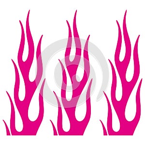 Pink Flames Were Burn Components  Streetwear  Color is Neon Pink Detail for Commercial Use