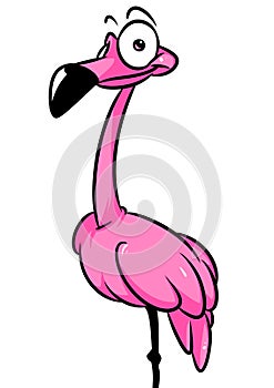 Pink flamingo parody bird animal character cartoon