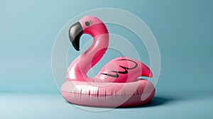 A Pink Flamingo Pool Float.AI generated image