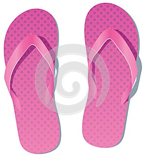 Pink flip flops