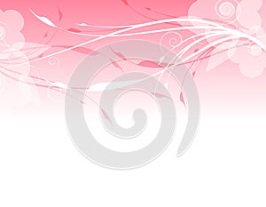 Pink Floral Background Border