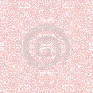 Pink floral seamless patterns Ideal for printing onto fabric photo