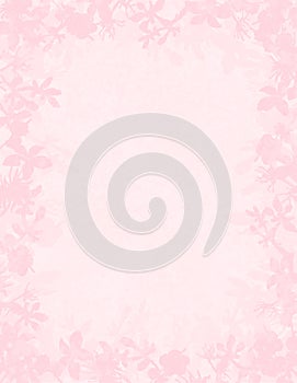 Pink floral vintage grunge background