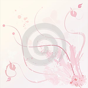 Pink floreal background