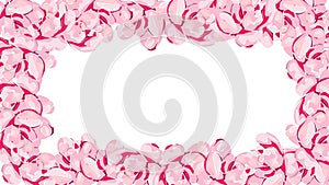 Pink flower illustration on white background
