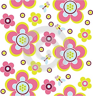 Pink flower pattern