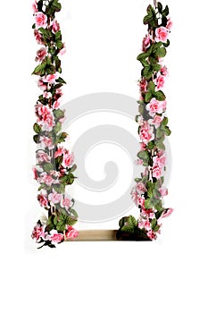 Pink flower swing photo