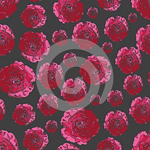 Pink flower texture seamless pattern print background design
