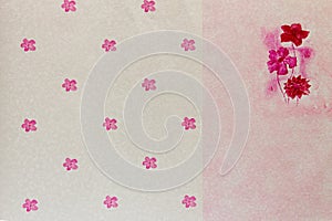 Pink flower wallpaper for interior decoration