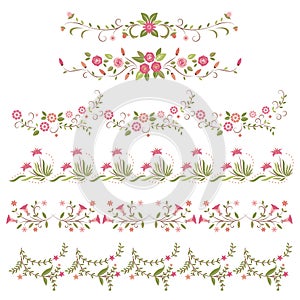 Pink flowers frames