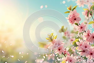 pink flowers in spring blossom in spring spring blossom background