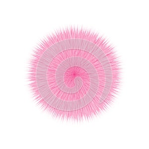 Pink Fluffy Vector Hair Ball