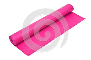 Pink foam yoga and pilates