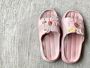 Pink  footwear sandals photo