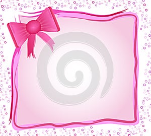 Pink frame with bow